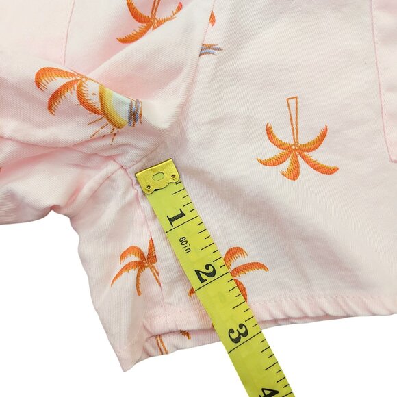 Billabong Romper Overalls Girls Small Soft Pink Palm Print Summer Outdoor Beach - Picture 12 of 12